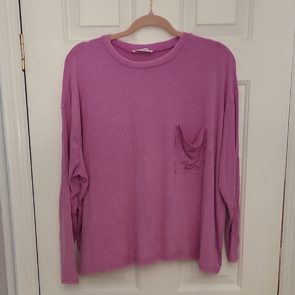 NWOT. Zenana Outfitters Lavender Long Sleeve Tee. Perfect layering piece